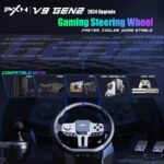 PXN V9 Gen2 Racing Wheel with Pedals & Shifter – 900° / 270° Rotation - Image 14