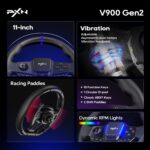 PXN V900 Gen2 Vibration Racing Wheel with 2 Pedals – 900° / 270° Rotation - Image 9