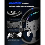 PXN V99 FFB Racing Wheel with Pedals & Shifter – 900° / 270°, Force Feedback - Image 20
