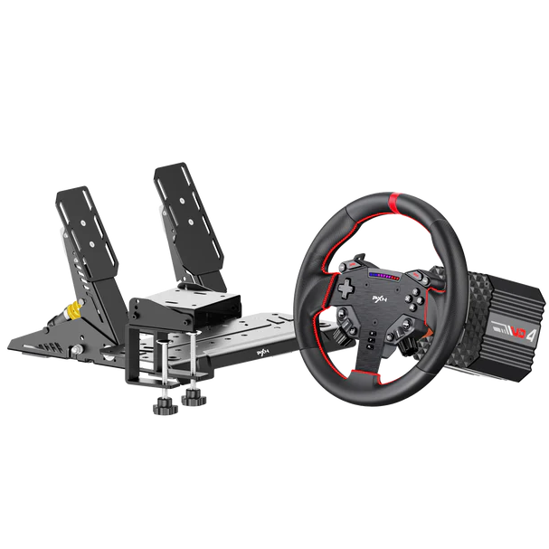 PXN VD4- Bundle PXN VD4 Direct Drive Racing Wheel Bundle – Base, Wheel, Pedals & Table Clamp - Image 1