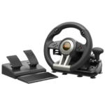 PXN V3 Pro Racing Wheel with Pedals – 180° Linear Steering, No Dead Ends (Black)