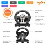 PXN V3 Pro Racing Wheel with Pedals – 180° Linear Steering, No Dead Ends (Black) - Image 11