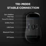 Royal Kludge M3 Tri-Mode Wireless Gaming Mouse – PixArt PAW3950, 30000 DPI, 8000Hz, 47g Ultra-Lightweight, BT / 2.4G / USB-C, Programmable (Dark Night) - Image 5