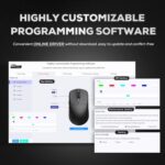 Royal Kludge M3 Tri-Mode Wireless Gaming Mouse – PixArt PAW3950, 30000 DPI, 8000Hz, 47g Ultra-Lightweight, BT / 2.4G / USB-C, Programmable (Dark Night) - Image 7
