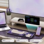 Royal Kludge S98 96% Tri-Mode Wireless Mechanical Keyboard – BT/2.4G/USB-C, Smart Display & Knob, Hot-Swappable Chartreuse Switch, RGB (Blackberry Mousse) - Image 3