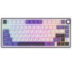 Royal Kludge R75 75% Wired Mechanical Gaming Keyboard – QMK/VIA, K Silver Linear Switch, Hot-Swappable, Gasket Mount, RGB (Blackberry Mousse)