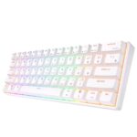 Royal Kludge RK61 60% Tri-Mode Wireless Mechanical Gaming Keyboard – Red Linear Switch, Hot-Swappable, Bluetooth / 2.4G / USB-C, Per-Key RGB (White) - Image 2