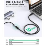 UGREEN 10387 USB-C Gen2 5A Extension Cable – Male-to-Female, 1m (Black) - Image 5