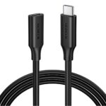 UGREEN 10387 USB-C Gen2 5A Extension Cable – Male-to-Female, 1m (Black)
