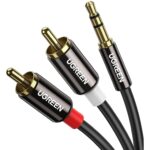 UGREEN 10590 3.5mm to 2RCA Audio Cable – Male-to-Male, 3m (Black)