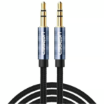 UGREEN 10686 3.5mm Audio Cable, Gold-Plated, Braided – Male-to-Male, 1.5m (Blue)