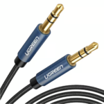UGREEN 10686 3.5mm Audio Cable, Gold-Plated, Braided – Male-to-Male, 1.5m (Blue) - Image 2