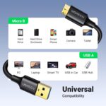 UGREEN 10840 USB 3.0-A to Micro USB 3.0 Cable – Male-to-Male, 0.5m (Black) - Image 9