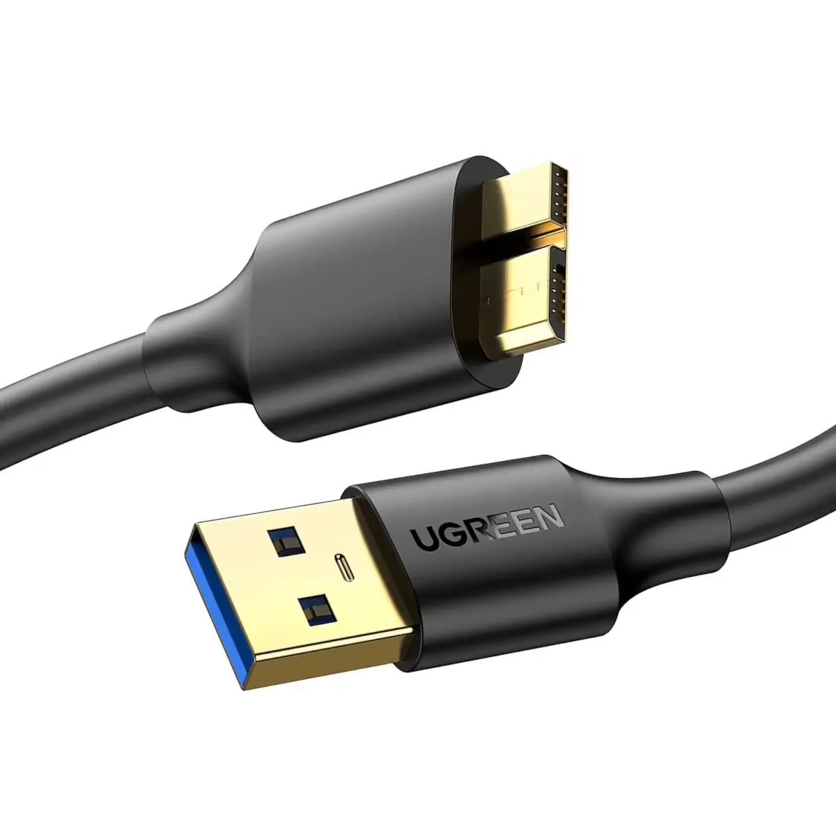 UGREEN 10841 Micro USB 3.0 Cable (1 Meter) UGREEN 10841 USB 3.0-A to Micro USB 3.0 Cable – Male-to-Male, 1m (Black) - Image 1