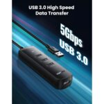 UGREEN 10915 USB 3.0 4-Port Hub – 0.25m Cable (Black) - Image 3