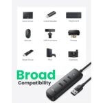 UGREEN 10915 USB 3.0 4-Port Hub – 0.25m Cable (Black) - Image 7