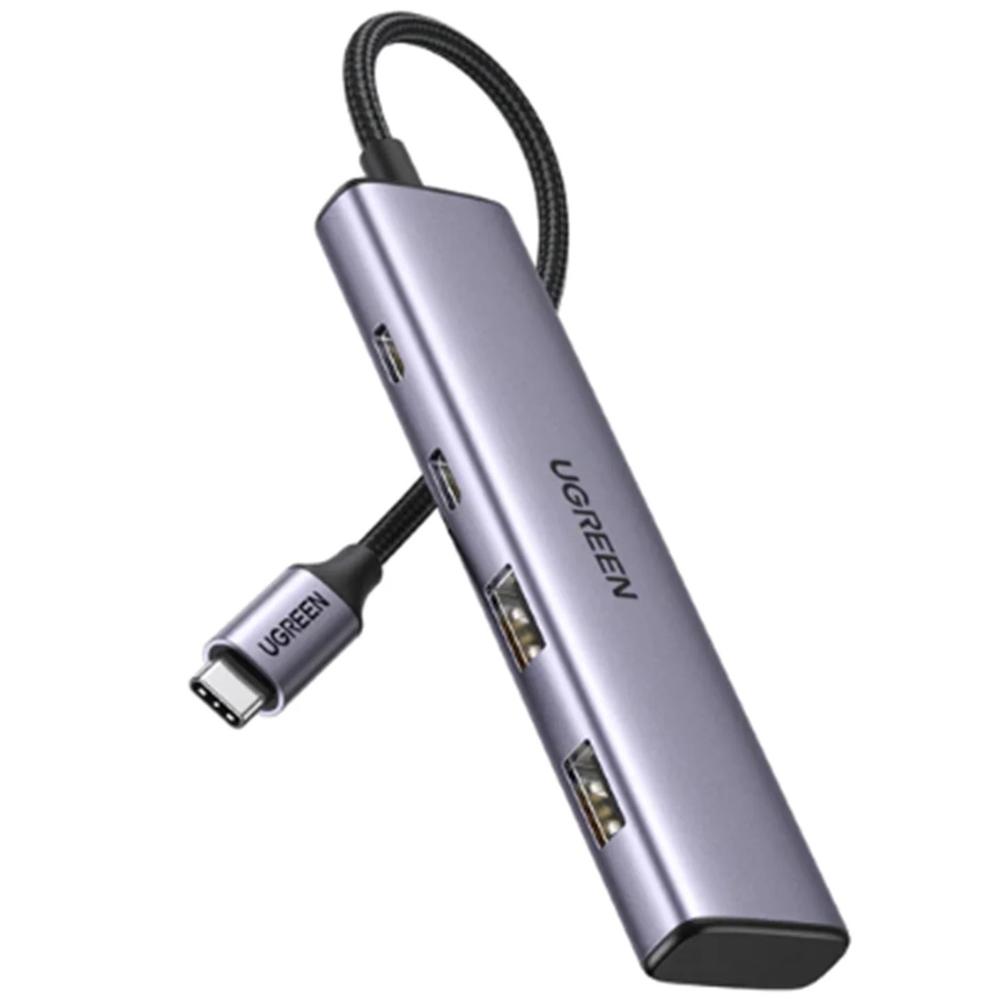 UGREEN 15395 USB-C Hub 4 Ports, USB C Multiport Adapter UGREEN 15395 USB-C Hub – 2× USB-A + 2× USB-C, 5Gbps - Image 1