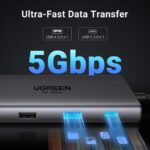 UGREEN 15534 USB-C Docking Station – 2× HDMI 8K@30Hz, 3× USB-A, USB-C, Gigabit LAN, SD/TF, PD - Image 6