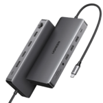 UGREEN 15978 USB-C Docking Station – 2× HDMI 4K@60Hz, DP, 4× USB-A, USB-C, Gigabit LAN, SD/TF, 3.5mm, PD