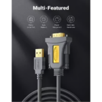 UGREEN 20222 USB 2.0-A to DB9 RS-232 Serial Adapter Cable – Male-to-Male, 2m - Image 3