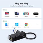UGREEN 20256 USB 3.0 A To Gigabit Ethernet Adapter Black ABS 10cm - Image 8