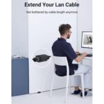 UGREEN 20390 RJ45 Ethernet Cable Extender Adapter Black 1PCS - Image 4