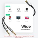 UGREEN 20899 3.5mm Audio Splitter Cable, Aluminum Case – Female-to-2-Male (Black) - Image 14
