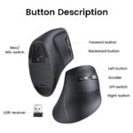 UGREEN 25444 Multi-Mode Vertical Wireless Mouse - Image 6