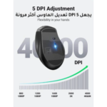 UGREEN 25753 Ergonomic Wireless Mouse – 2.4GHz & Bluetooth (Blue, AA Battery Not Included) - Image 7