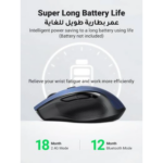 UGREEN 25753 Ergonomic Wireless Mouse – 2.4GHz & Bluetooth (Blue, AA Battery Not Included) - Image 3