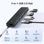 UGREEN 25851 USB 3.0 4-Port Hub – 0.2m Cable (Black) - Image 2