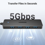 UGREEN 25946 USB 3.0 4-Port Hub – 0.6m Cable (Black) - Image 5