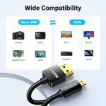 UGREEN 30102 Micro HDMI to HDMI 4K Cable – Male-to-Male, 1.5m (Black) - Image 7