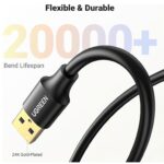 UGREEN 30127 USB 3.0 Extension Cable – 3m (Black) - Image 2