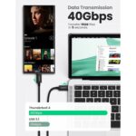 UGREEN 30389 Thunderbolt 4 USB-C Cable – Male-to-Male, 0.8m - Image 5