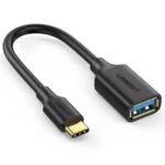 UGREEN 30701 USB-C to USB 3.0-A OTG Cable – Male-to-Female (Black)
