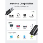 UGREEN 30724 USB-A To 3.5mm External Stereo Sound Adaptor Black 15CM - Image 7