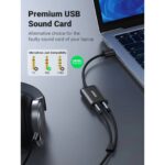 UGREEN 30724 USB-A To 3.5mm External Stereo Sound Adaptor Black 15CM - Image 2