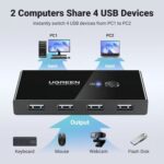 UGREEN 30767 2 In 4 Out USB 2.0 Sharing Switch Box - Image 8