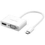 UGREEN 30843 Type C to HDMI+VGA Converter White
