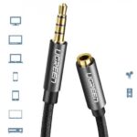 UGREEN 40675 3.5mm Audio Extension Cable, Braided – Male-to-Female, 2m (Black) - Image 3