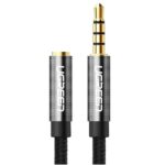 UGREEN 40675 3.5mm Audio Extension Cable, Braided – Male-to-Female, 2m (Black)