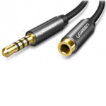UGREEN 40675 3.5mm Audio Extension Cable, Braided – Male-to-Female, 2m (Black) - Image 2