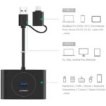 UGREEN 40850 USB 3.0 Hub with USB-C Port 1m (Black) - Image 5