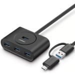 UGREEN 40850 USB 3.0 Hub with USB-C Port 1m (Black)