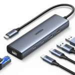 UGREEN 45320 USB-C Docking Station – 2× USB-A, 2× USB-C, Gigabit LAN, PD