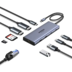 UGREEN 45380 USB-C Docking Station – 2× HDMI 4K@60Hz, 2× USB-A, 2× USB-C, Gigabit LAN, SD/TF, PD
