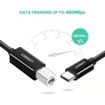 UGREEN 50446 USB-C to USB-B 2.0 Printer Cable – 2m (Black) - Image 2