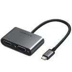 UGREEN 50505 USB-C To HDMI+VGA+USB 3.0 Converter Gray with PD