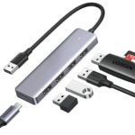 UGREEN 50985 USB 3.0 4-Port Hub – Metallic Finish, 0.15m Cable